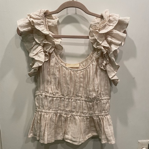 Ulla Johnson Paloma Top in Sand - Picture 8 of 11